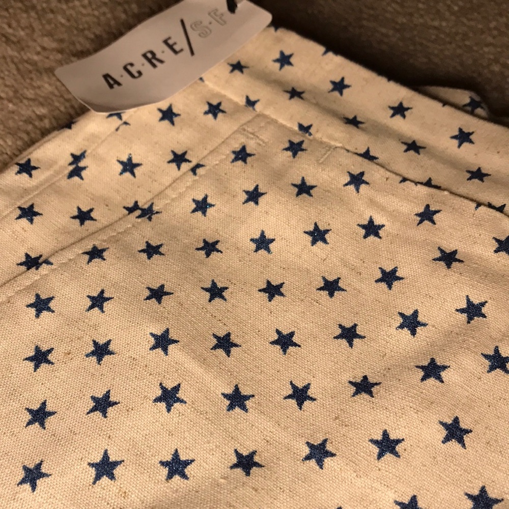 ACRE LINEN GLITTERED✨ BLUE✨ STAR SMALL MENS SHORT